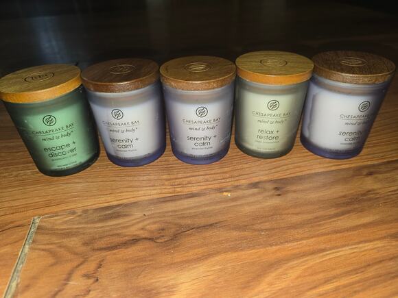 Chesapeake Bay Candle Other - 5 Chesapeake Bay Candle bundle mixed SERENITY + CALM Lavender Thyme 8.8oz & 3.7z